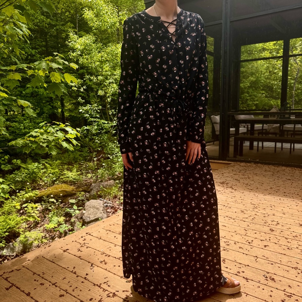 Maison Scotch - Scotch & Soda Boudoir Floral Maxi Dress, long sleeves- 2 - Picture 6 of 15
